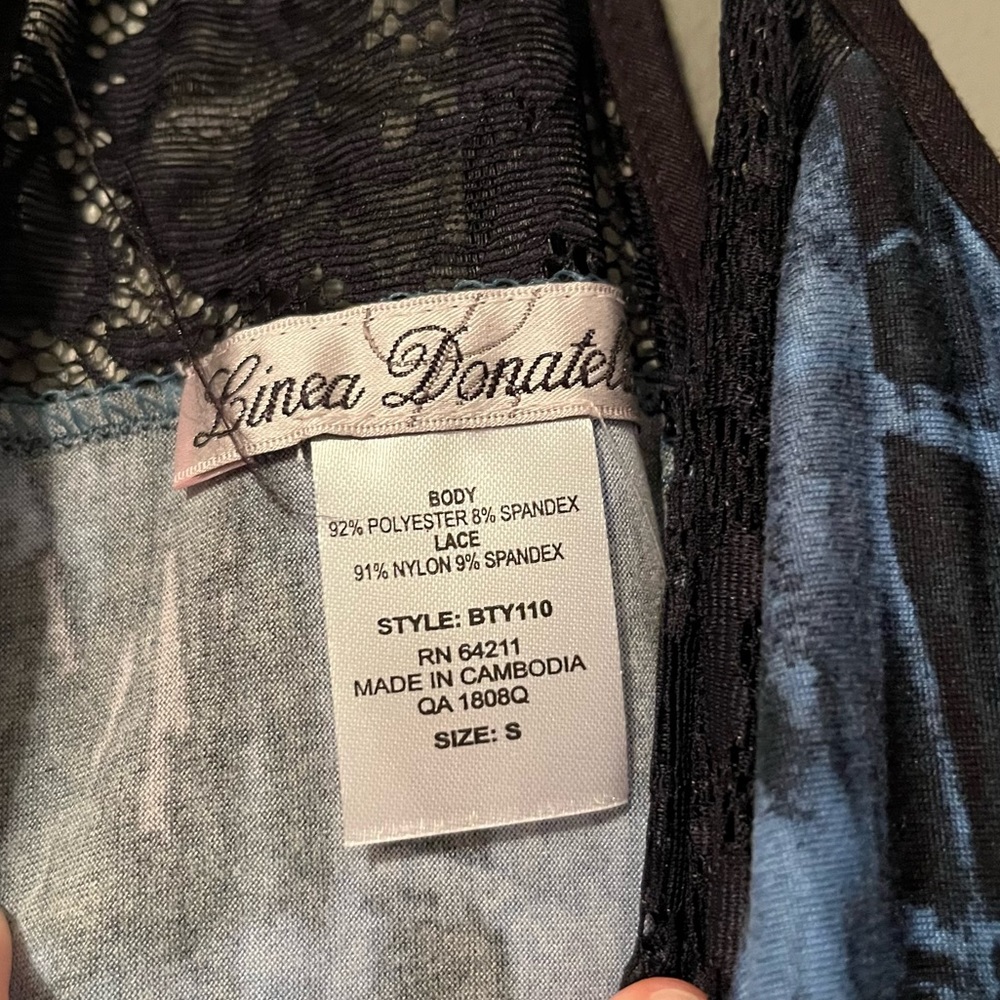 NWT Linea Donatella Sz Small Turquoise Tie Die Nightie! - Picture 4 of 8